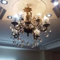 لوستر سیاه قلم چهار شاخه هشت شعله