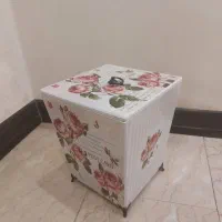 جا دستمال کاغذی و سطل کنار سالنی