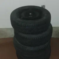چهار عدد رینگ و لاستیک پژو و پارس و روا