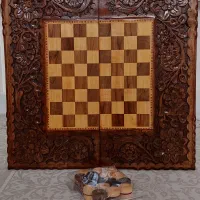 تخته نرد شطرنج  چوبی  نو