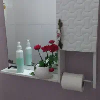 روشویی بدون شیر با آینه باکس