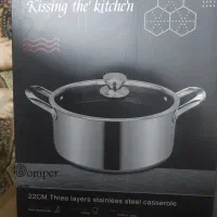 ست قابلمه استیل کف لیزری انگلیسی