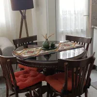 میز و صندلی غذاخوری لهستانی(چوب سنتی)