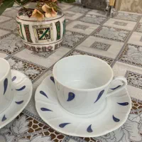 ظروف چینی فنجان ونعلبکی چینی قدیمی اصل