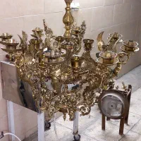 یک عدد لوستر سلطنتی فرشته برنز 33کیلو گرم