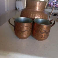 پارچ و لیوان مسی