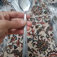 سرویس قاشق چنگال.سرویس پذیرایی .پیش دست لب طلا