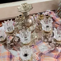 لوستر پنچ شاخه ده لامپ برنزاصل