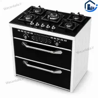 اجاق گاز طرح فر لعاب استیل شیشه