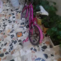 دوچرخه با محافظ سه چرخ سایز۱۶صورتی  قیمت مناسب