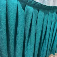 پرده کتان سبز ابی نو
