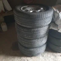 ۴ حلقه لاستیک۲۰۵ با رینگ فلزی خودرو پژو