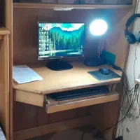 کمجا تخت تاشو. ویترین. میز کامپیوتر. کتابخانه