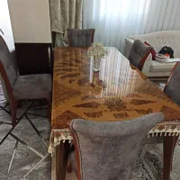 میز ناهار خوری ۸ نفره با ۶ صندلی