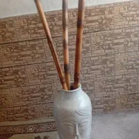 گلدون با چوب بامبو