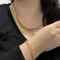 سینه ریزسرویس نقره تراش الیزابت آبکاری طلا نانو3-0