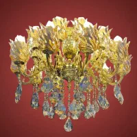 لوستر بیست لامپ برنزی ایتالیایی با قیمت واقعی