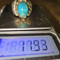 انگشترنقره۹۲۵فیروزه نیشابور.دست ساز بامُهر۱۱گرم