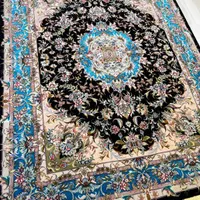فرش ۳ متری خطیبی حاشیه ابی چله و گل ابریشم ۵۰ رج|فرش|تهران, فرمانیه|دیوار
