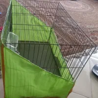 قفس مرغ عشق همراه کاور و ظرف غذا