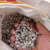 ۲۵ کیلو شن و سنگ سفید مشکلی و سه عدد سنگ قرمز