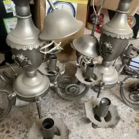 لوستر ۵ شاخه برنزی کلاسیک سالم
