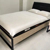 تخت خواب ۱۲۰ با پاتختی و تشک