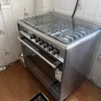 فرگاز 5 شعله GEMFAIR استیل، فر بزرگ و سلف کلین