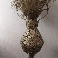 بوفه گلدان سطل آشغال و جا دستمال کاغذی ساعت برنز