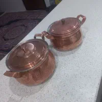 دو عدد قابلمه مسی زنجان نو