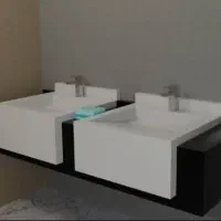سرویس روشویی سنگی سرامیکی و پی وی سی