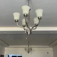 دو تا لوستر پنج شاخه کروم