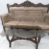 مبل ۹ نفره چوب سلطنتی کار کرده ۸۰۰۰۰۰۰میلیون|مبلمان خانگی و میز عسلی|کنگاور, |دیوار