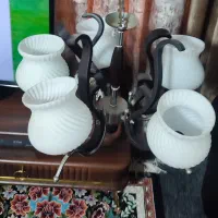 لوستر پنج حبابی در حد نو