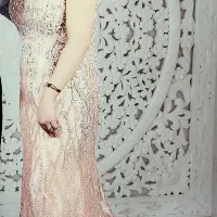 پیراهن مجلسی تماما سنگ کار شده