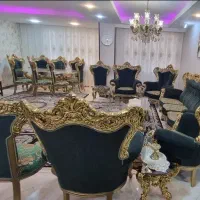 مبل استیل ۹ نفره و میز غذاخوری ۸ نفره