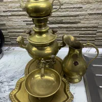 سماور و قوری و سینی و‌پارج دکوری