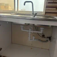 ۷متر کابینت ام دی اف همراه سینک دو لنگه و شیرالات