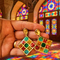 گردنبندموی یار،گوشواره های رزینی