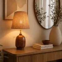 آباژور رومیزی ، مکرومه ، رافیا