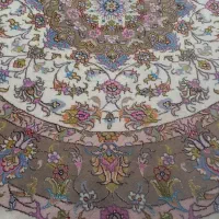 فرش دستبافت دایره رج ۴۰ طرح خطیبی ۱/۵×۱/۵
