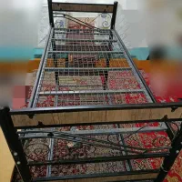 تخت فلزی تک نفره دو طبقه