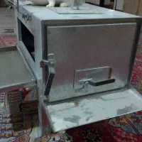 بخاری هیزمی با دودکش ورق کلفت و سه درب