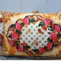 دوعدد روبالشی مخمل پورشه سه بعدی ۴۵در۶۳سانت زیپدار