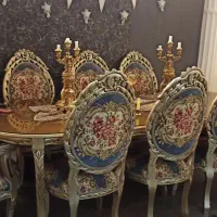 مبل سلطنتی ۹ نفره همراه با ناهار خوری ۸ نفره