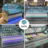 یخچال فریزر تاپینگ دار بستنی میوه ای صنعتی اسکوپی