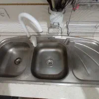 سینک دوقلو با قطعات