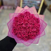 دسته گل کادویی روبانی ولنتاین