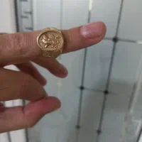 انگشتر قدیمی برنجی طلایی