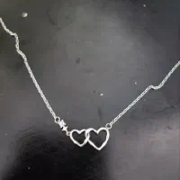 گردنبند قلب ابکاری نقره
